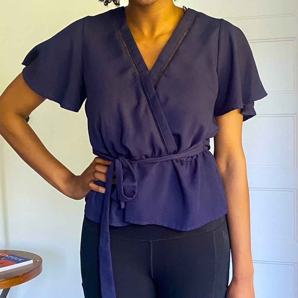 Navy blue blouse